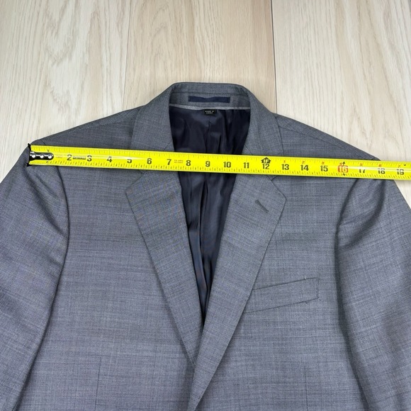 J. Crew Ludlow 4 Season Wool Suit Blazer Mens Size 40R Slim Fit Gray - Picture 9 of 14